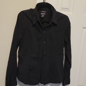 New York & Company Women Black Shirt